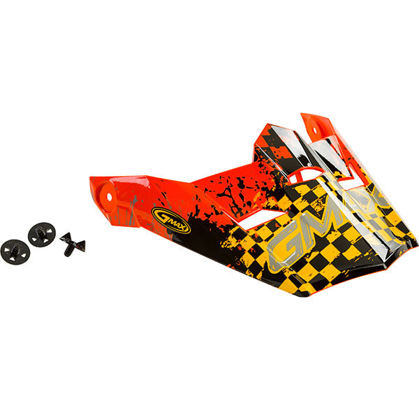 GMAX ANIM8 MX46Y YOUTH MX HELMET VISOR ORANGE G046917