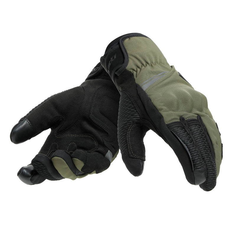 DAINESE TRENTO D-DRY GLOVES - BLACK/GRAPE-LEAF (S) 18100011-52F-S
