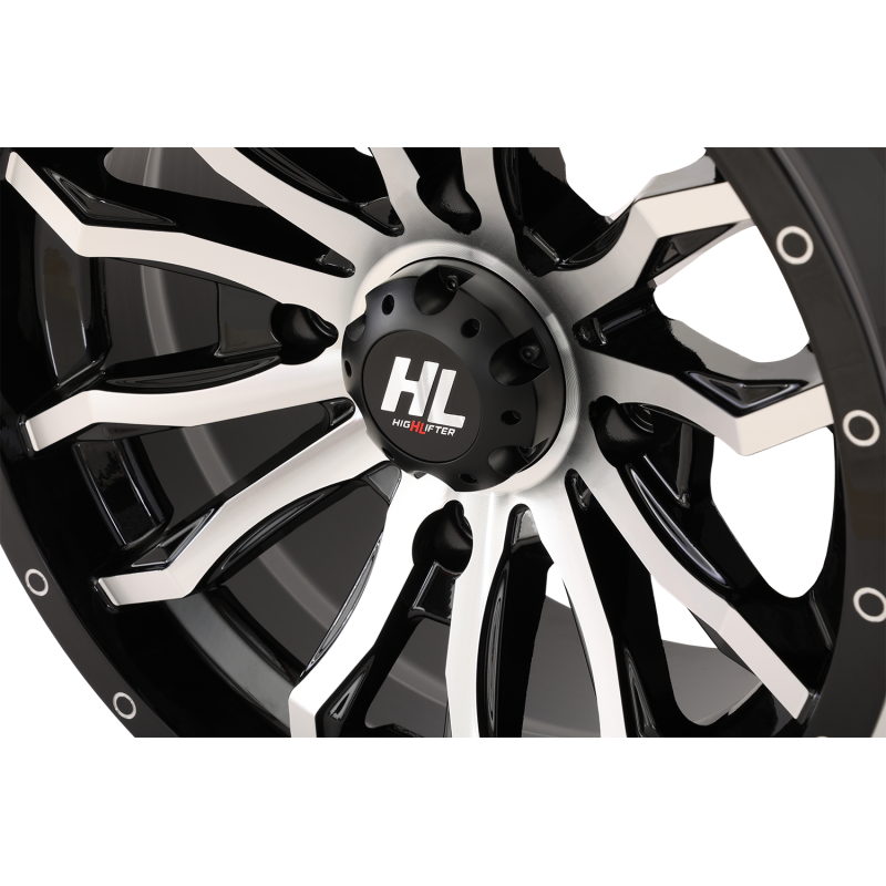 HIGHLIFTER HL21 ALLOY 14X7 4/137 4+3 (+10MM)  GLOSS BLACK MACHINED W1 14HL21-1137