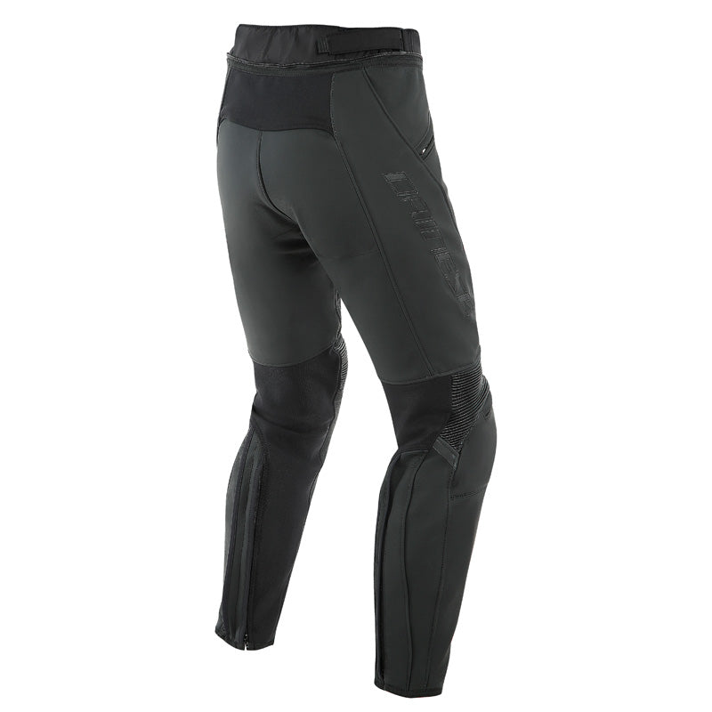 DAINESE PONY 3 TALL LEATHER PANTS BLACK-MATT 1553716-076-98