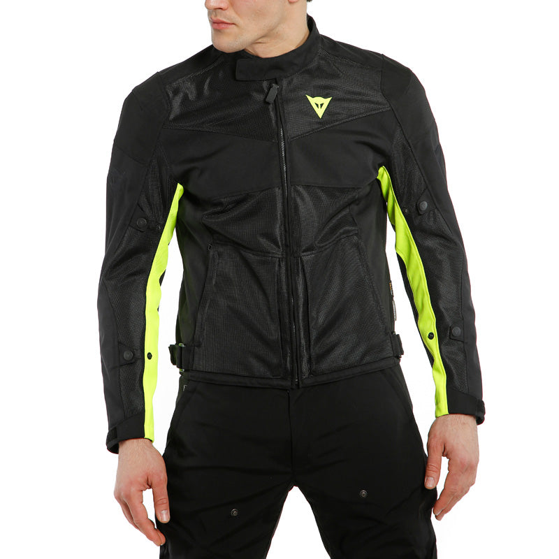 DAINESE SAURIS 2 D-DRY JACKET BLACK/BLACK/FLUO-YELLOW 1654624-N49-56
