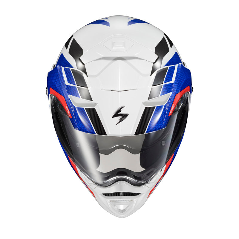 SCORPION EXO-AT960 HICKS WHITE/BLUE 2X DOT-ECE 96-1167