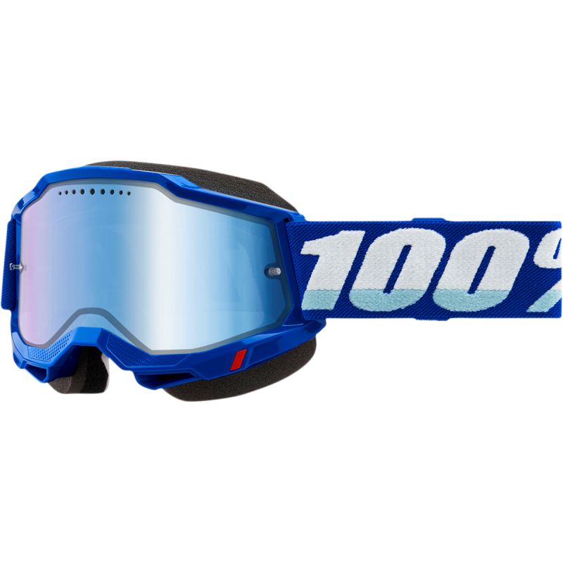 100% ACCURI 2 SNOWMOBILE GOGGLE BLUE - MIRROR BLUE LENS 50022-00002
