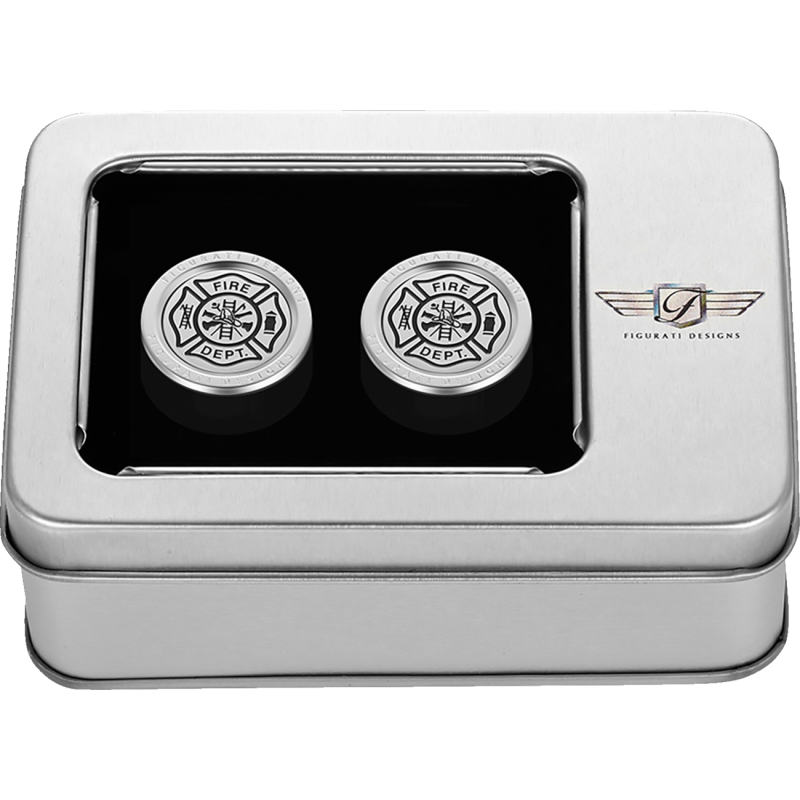 FIGURATI DESIGNS ND MAG DOCKING COVERS SILVER WITH MALTESE CROSS 25.2X32MM FD74-DC-25.2/32-SS