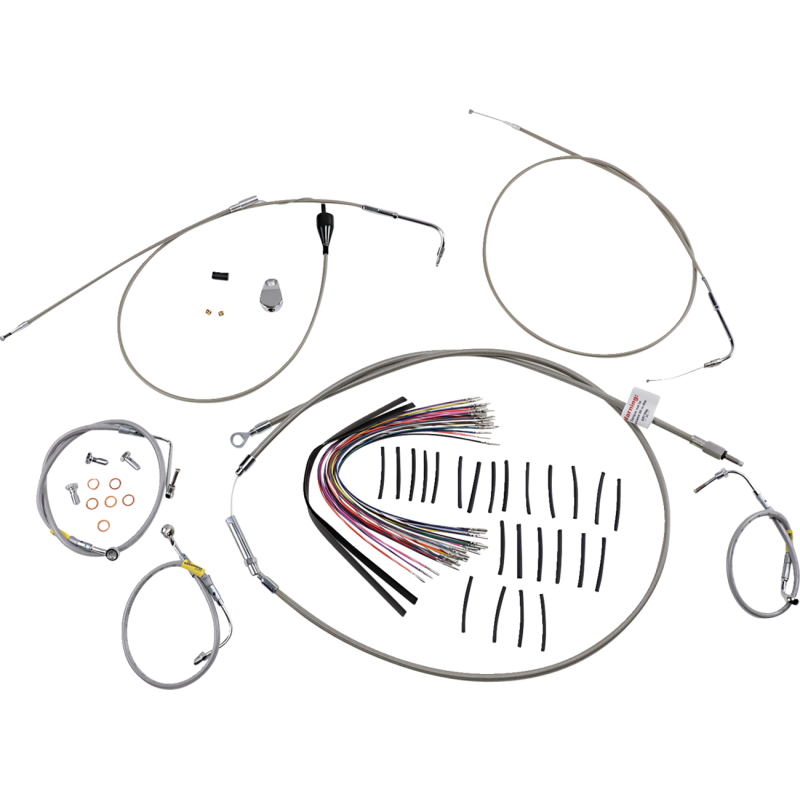BURLY BRAND CONTROL KIT - EARLY TOURING BIKES - 15" BAGGER BAR HANDLEBAR B30-1297