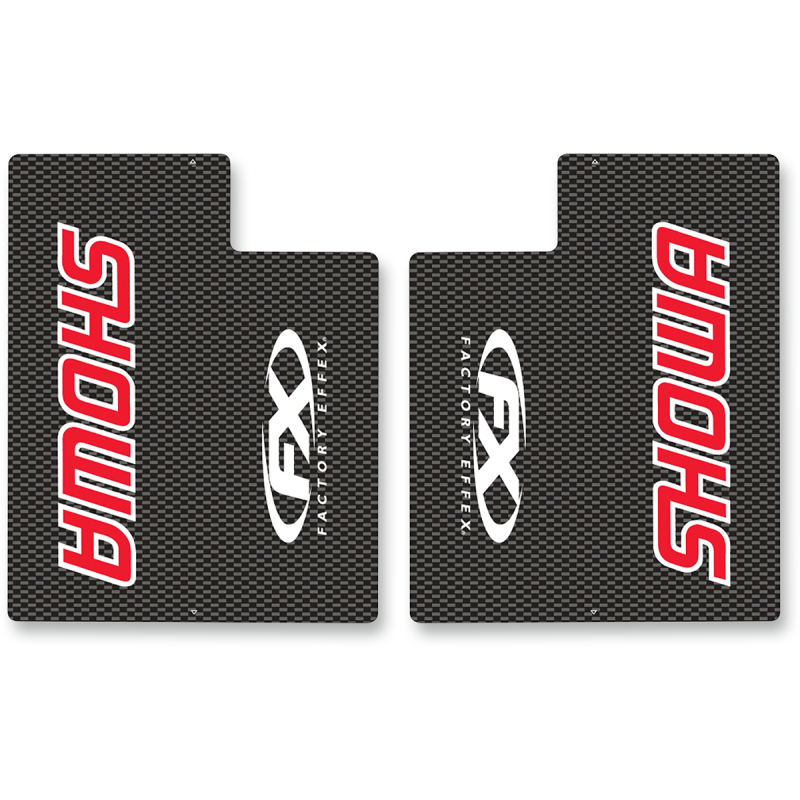 FACTORY EFFEX FORK SHIELD C/F - SHOWA (RED) 02-7010