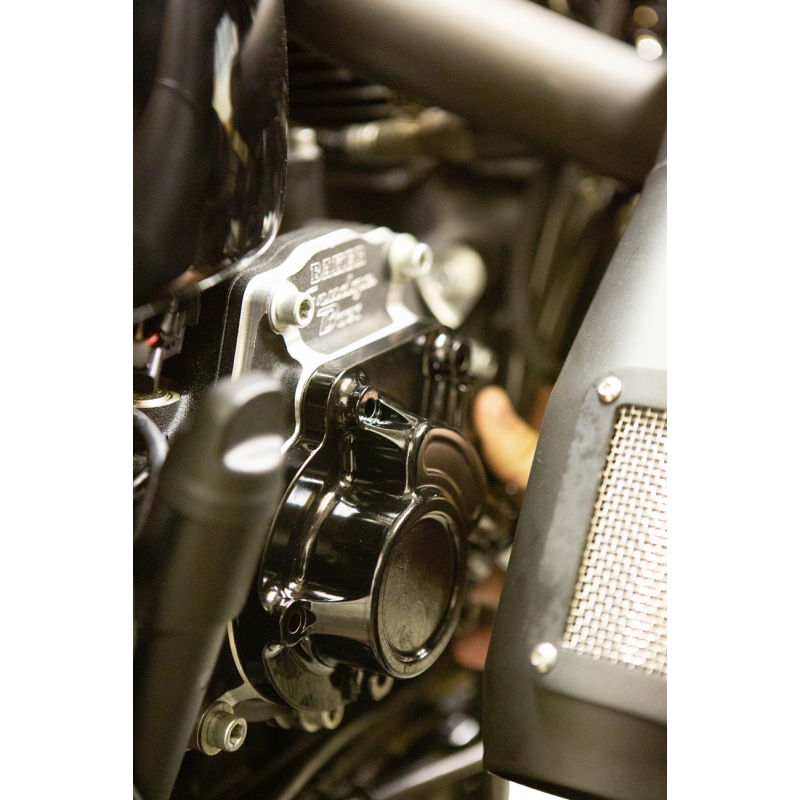 BAKER DRIVETRAIN COVER TRANS CABLE TYPE 07-UP BT GLOSS BLACK BD-10605-A