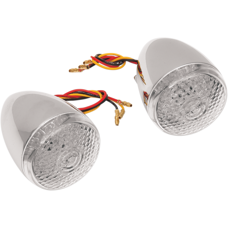DRAG SPECIALTIES LED FRT DEUCE T/SIGNAL AMB W/CLR LEN PR 2020-0276