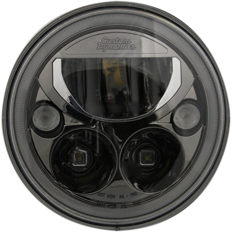CUSTOM DYNAMICS HEADLIGHT TRUEBEAM 7" BLK CDTB-7-B