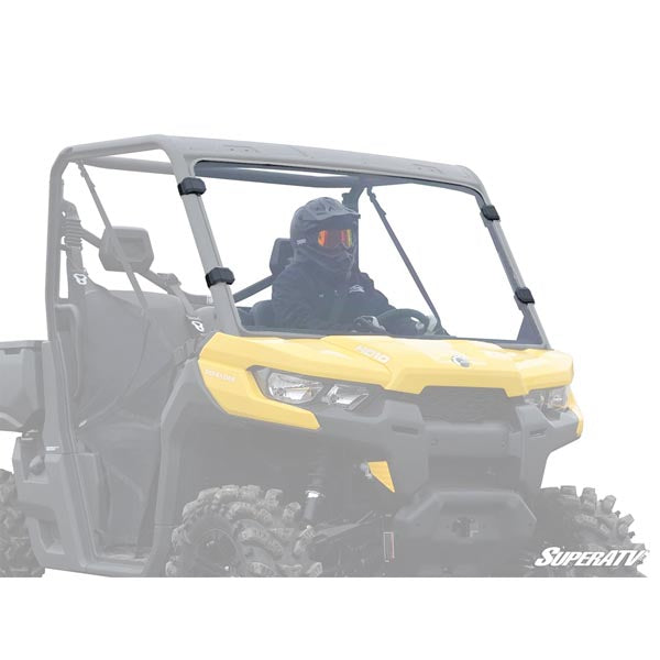 SUPERATV FULL WINDSHIELD CLEAR - SCRATCH RESISTANT POLY CAN-AM DEFENDER WS-CA-DEF-70