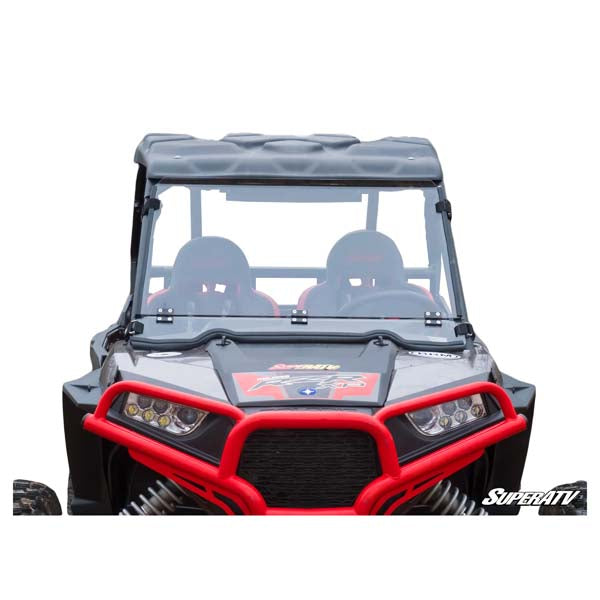 SUPERATV SCRATCH RESISTANT FLIP DOWN WINDSHIELD POLARIS RZR XP 1000 FDWS-P-RZR1K-002-70