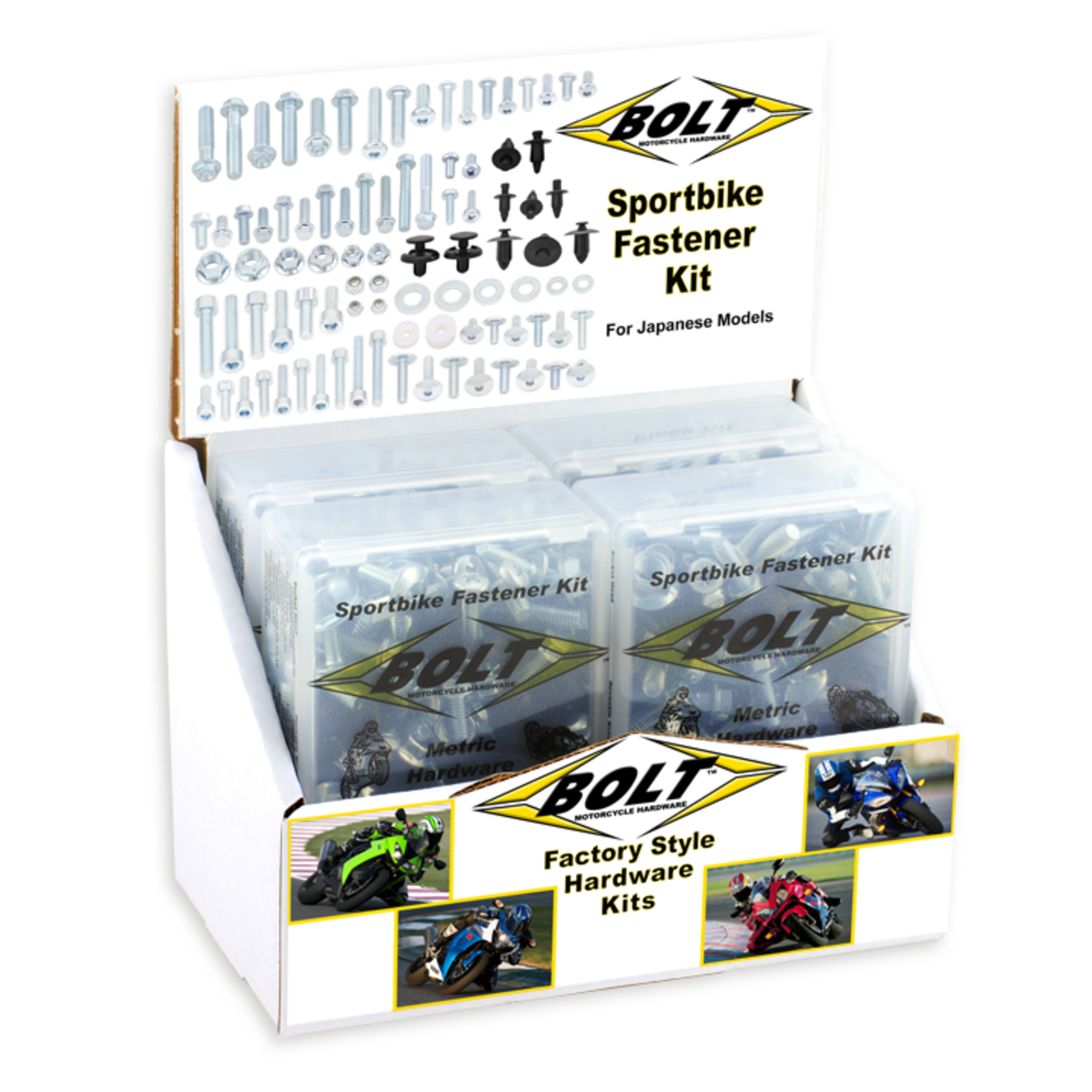 BOLT SPORTBIKE TRACK PACK 6-KIT POP DISPLAY 2007-6SB