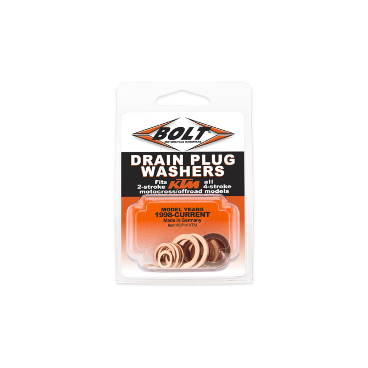 BOLT KTM COPPER DRAIN PLUG WASHER 2-4 STR DPW.KTM