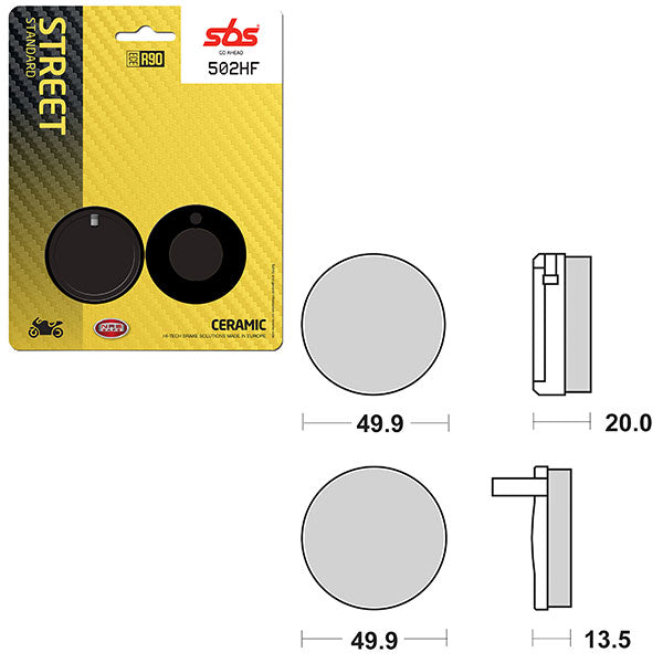 SBS ATV/UTV CERAMIC BRAKE PAD  6190502100