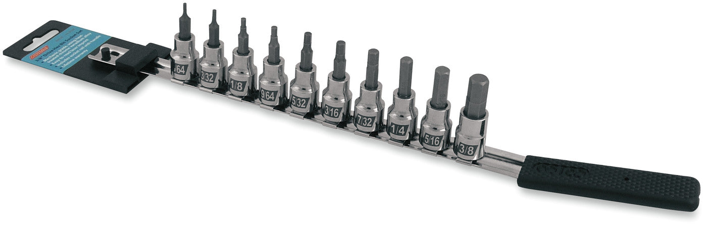 CRUZTOOLS CRUZTOOLS 10 PIECE HEX BIT SET INCH IN38HBS