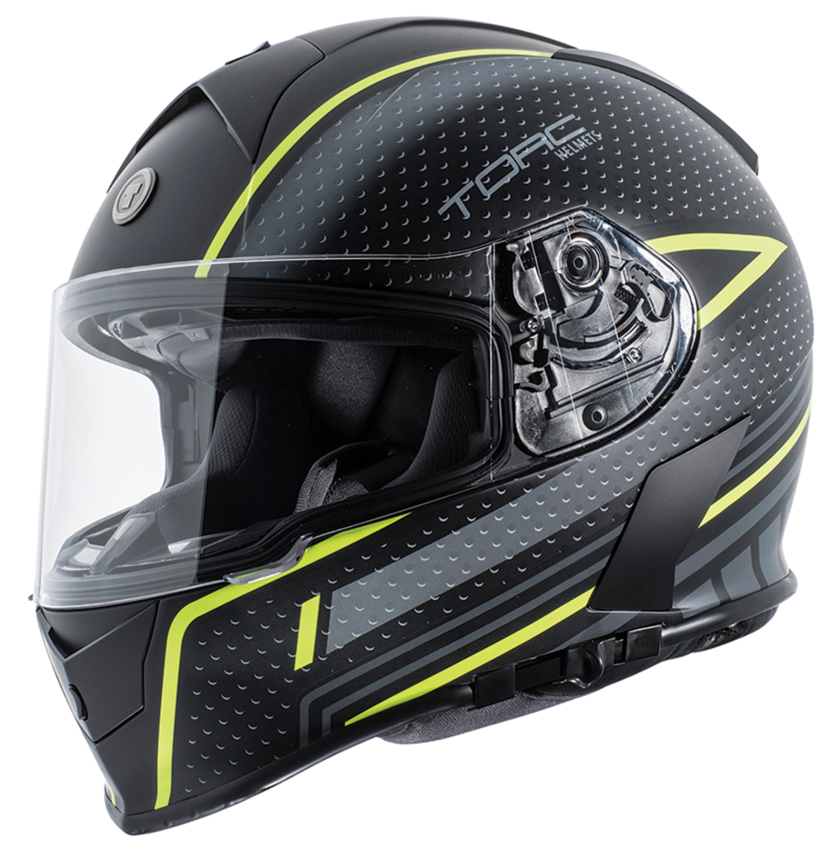 TORC HELMETS T-14 SCRAMBLE HI.VIZ YELLOW/FLAT BLK SML T1415SBH22