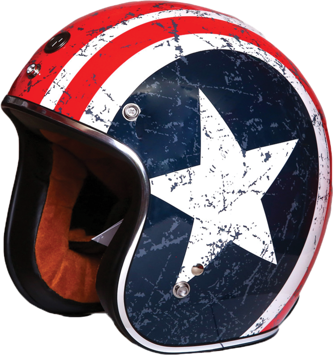 TORC HELMETS T-50 REBEL STAR GLOSS WHITE XSM T5002RS21