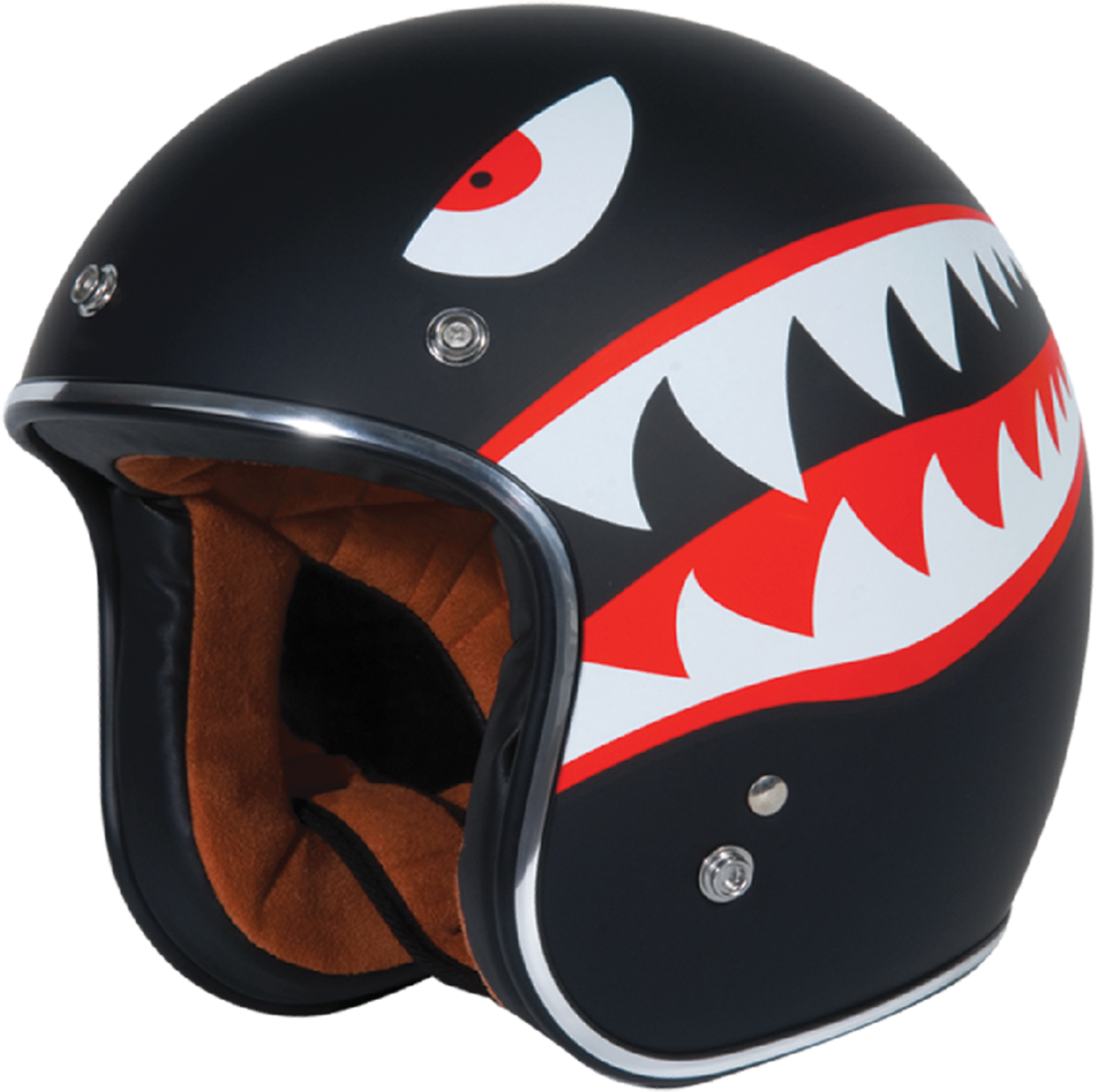 TORC HELMETS T-50 FLYING TIGER FLAT BLACK XLG T5015FT25