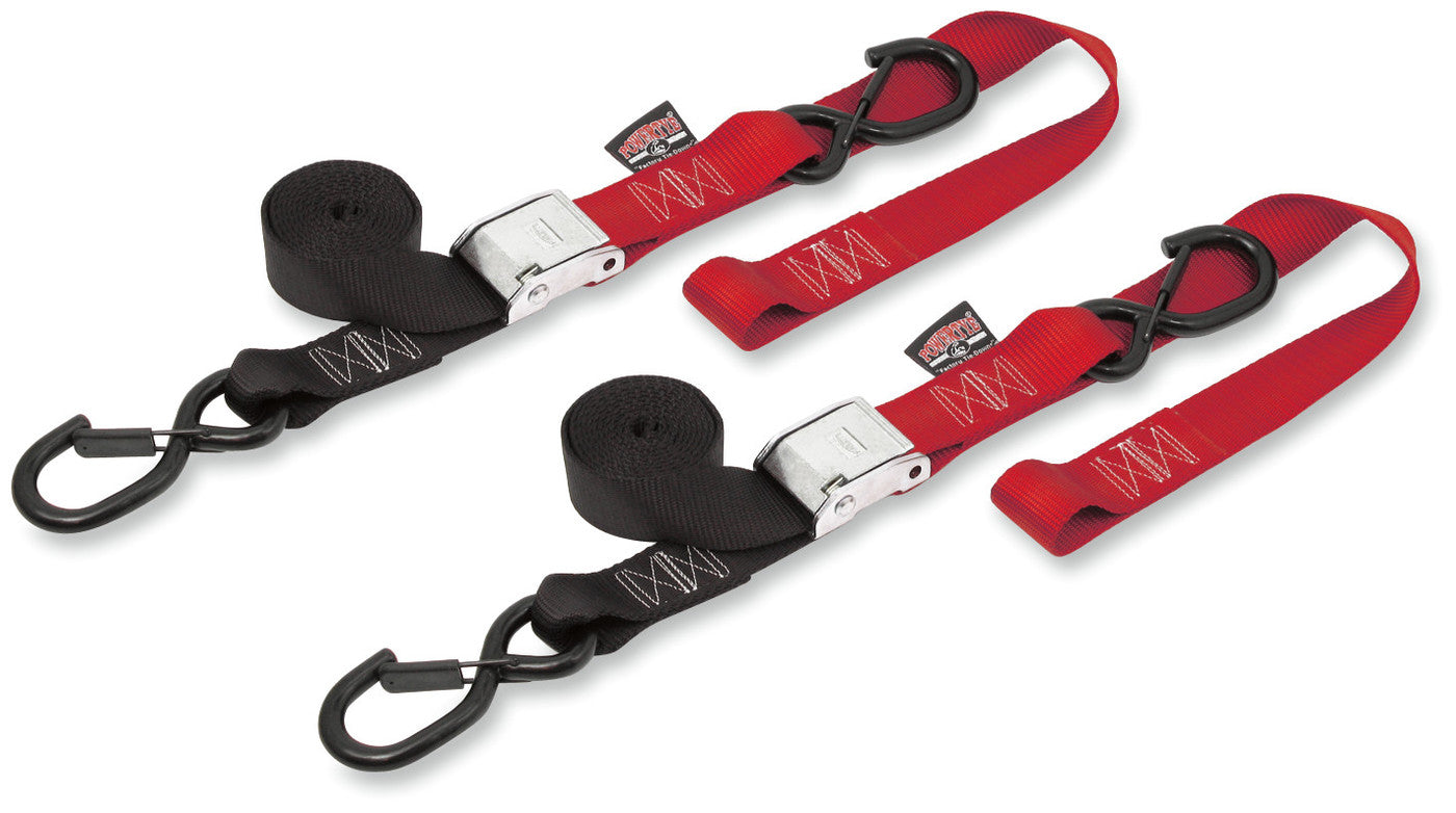 POWERTYE MFG. TIEDOWN CAM 1.5" BLK/RED 29621-S