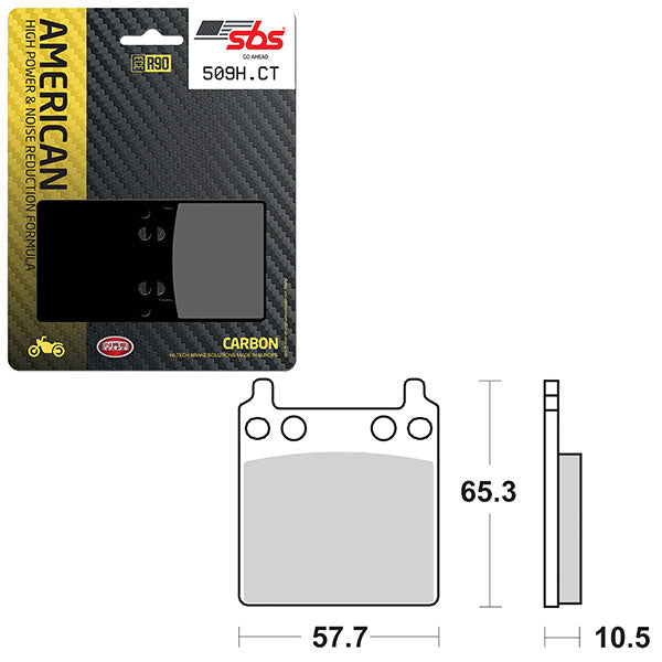 SBS HIGH POWER & NOISE REDUCTION CARBON BRAKE PAD  6510509100