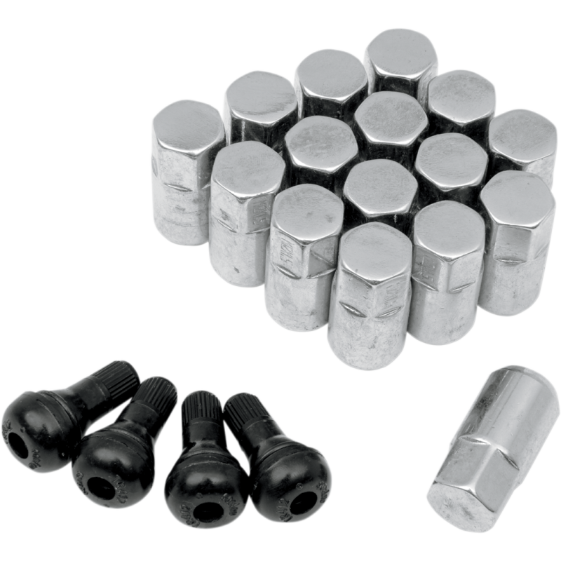 MOOSE UTILITY DIVISION 12MM X 1.5MM CHROME LUG NUT (16) + 4 V/S SP300MO207