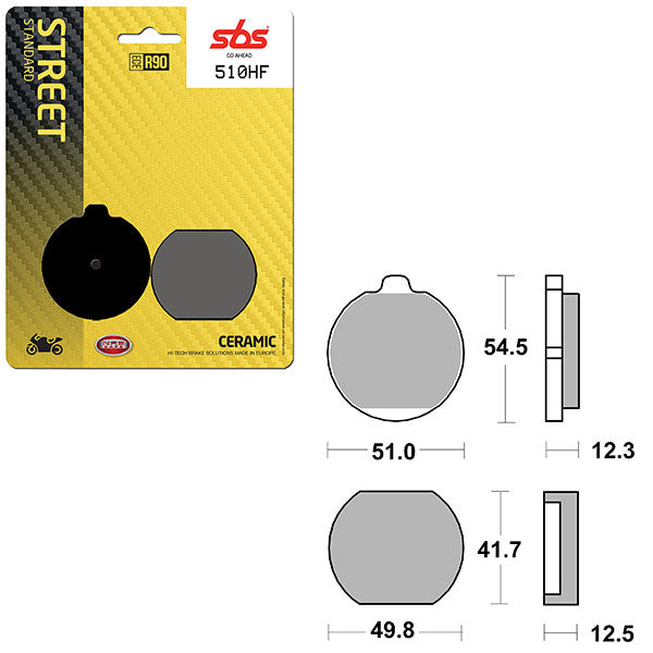 SBS ATV/UTV CERAMIC BRAKE PAD  6190510100