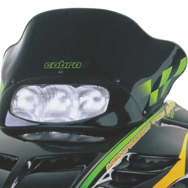 COBRA WINDSHIELD 14" BLACK WITH GREEN CHECKS ARCTIC CAT 12220