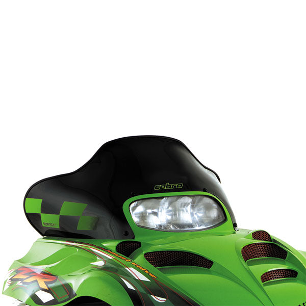 COBRA WINDSHIELD 13.75" BLACK WITH GREEN CHECKS ARCTIC CAT 12320