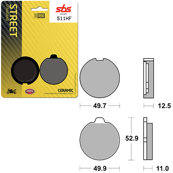 SBS ATV/UTV CERAMIC BRAKE PAD  6190511100