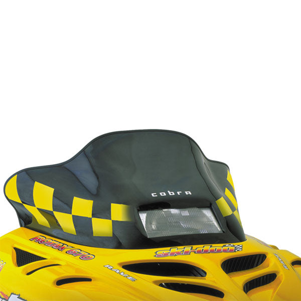 COBRA WINDSHIELD 12.75" BLACK WITH YELLOW CHECKS SKI-DOO 13120