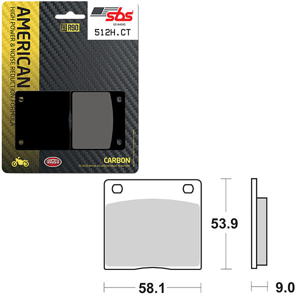 SBS HIGH POWER & NOISE REDUCTION CARBON BRAKE PAD  6510512100