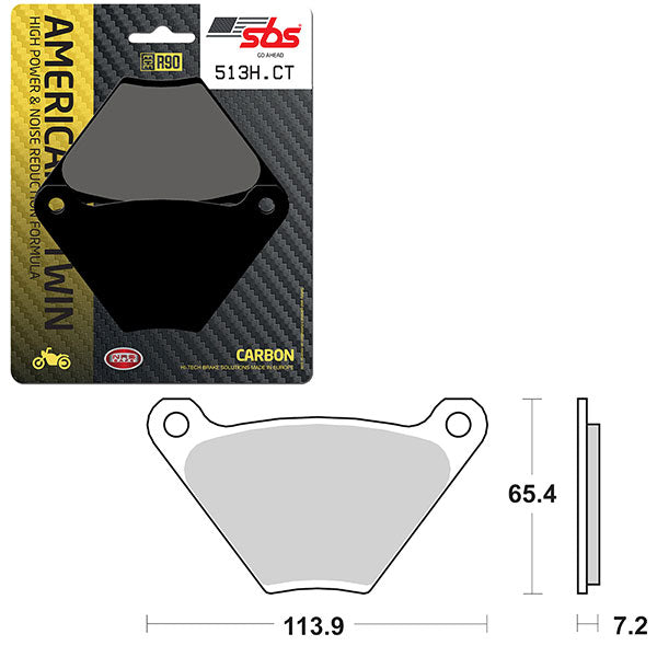 SBS HIGH POWER & NOISE REDUCTION CARBON BRAKE PAD  6510513100