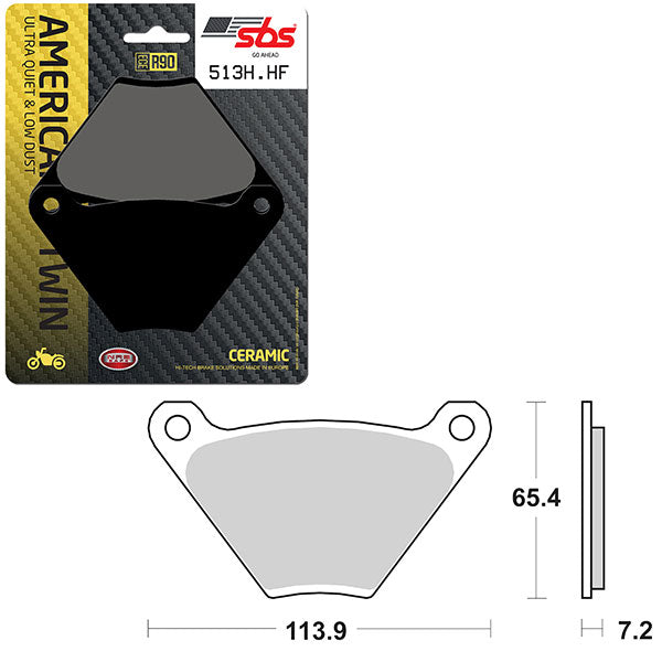 SBS HIGH POWER & NOISE REDUCTION CERAMIC BRAKE PAD  6490513100