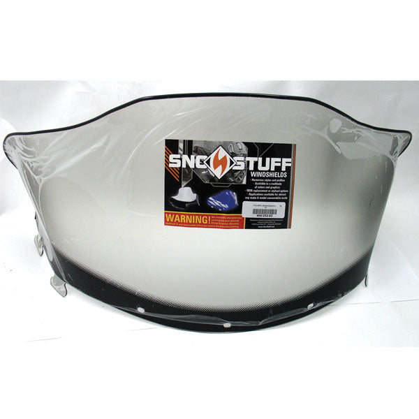 SNO-STUFF WINDSHIELD 14" BLACK GRAPHIC ON SMOKE POLARIS 450-252-03