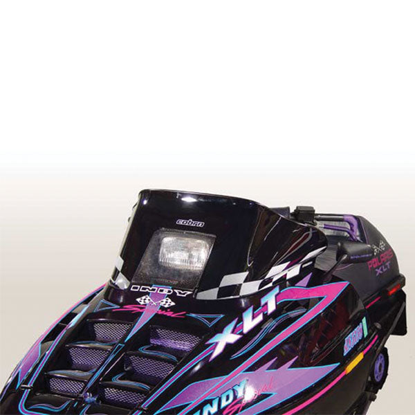 COBRA WINDSHIELD 11.5" BLACK WITH WHITE CHECKS POLARIS 11120