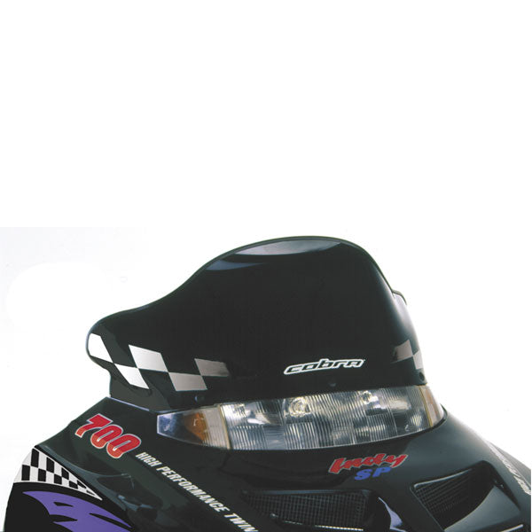 COBRA WINDSHIELD 10" BLACK WITH WHITE CHECKS POLARIS 11220