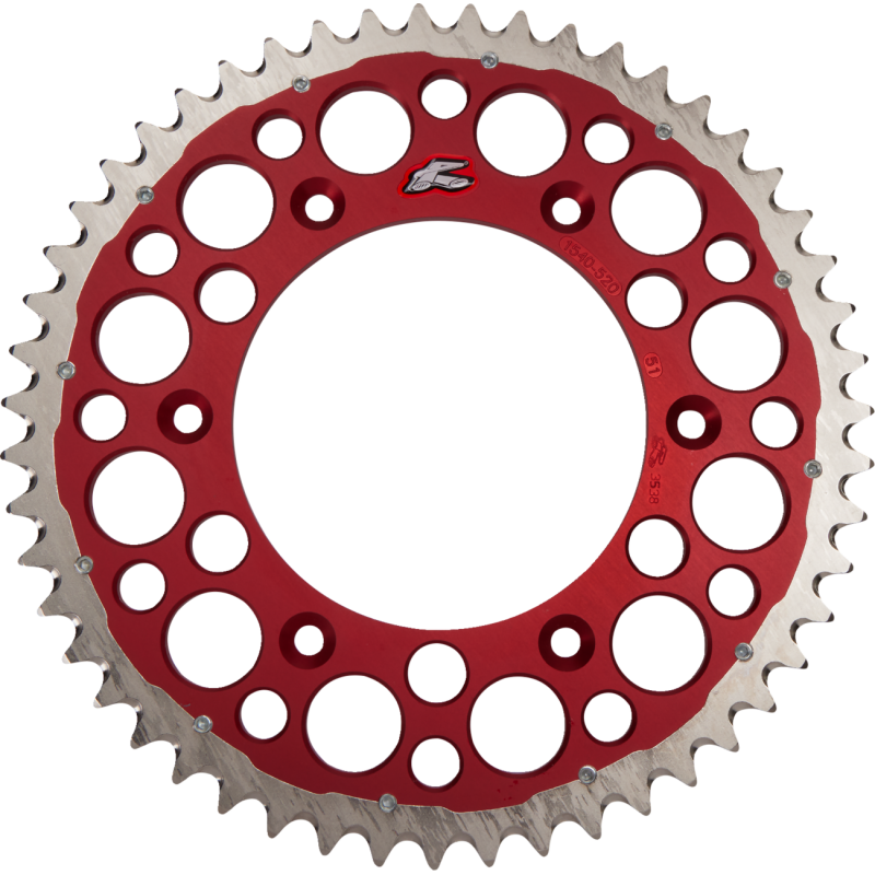 RENTHAL RENTHAL TWINRING SPROCKET 1540-520-51GP RED 1540-520-51GPRD