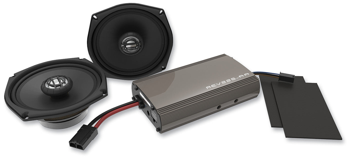 HOGTUNES 225 WATT AMP WITH AA SERIES FAIRING SPEAKERS FOR 98-13 FLH 225 SG KIT-AA