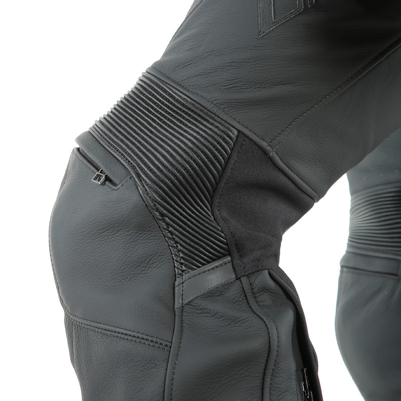 DAINESE PONY 3 PERF. LEATHER PANTS BLACK-MATT 1553712-076-60