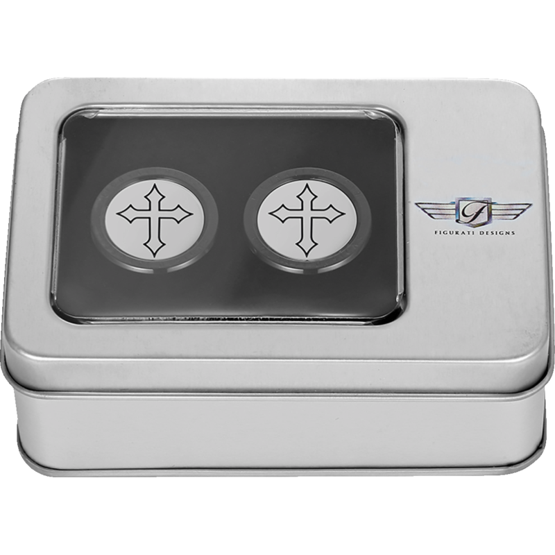 FIGURATI DESIGNS ND MAG DOCKING COVERS BLACK WITH CROSS-27.2X32MM FD41-DC-27.2/32-BLK