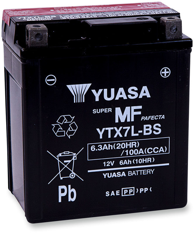 YUASA YTX7L-BS W/ACID PACK YUAM327BS