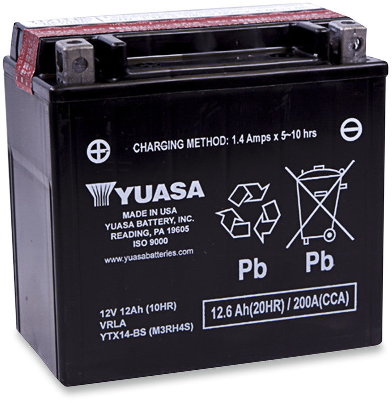 YUASA YTX14-BS W/ACID PACK YUAM3RH4S