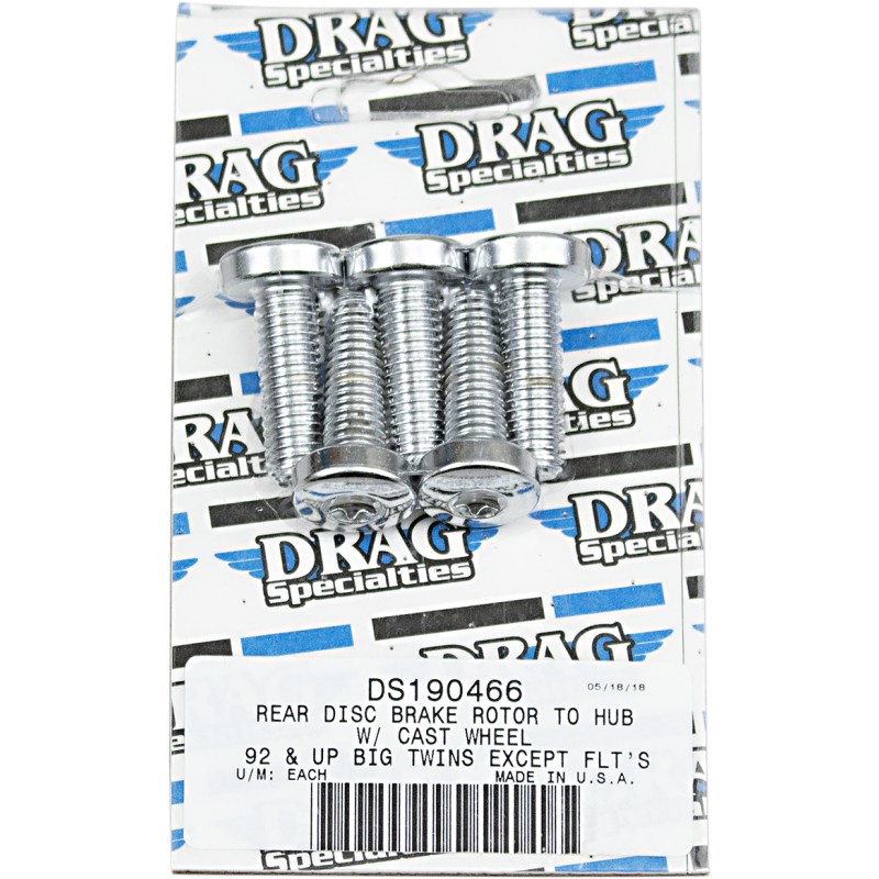 DRAG SPECIALTIES 92-16 ROTOR KIT CAST REAR TORX MK307