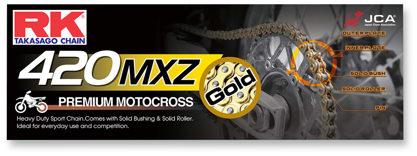 RK GB420MXZX134 GOLD HEAVY DUTY CHAIN (RK) GB420MXZ-134