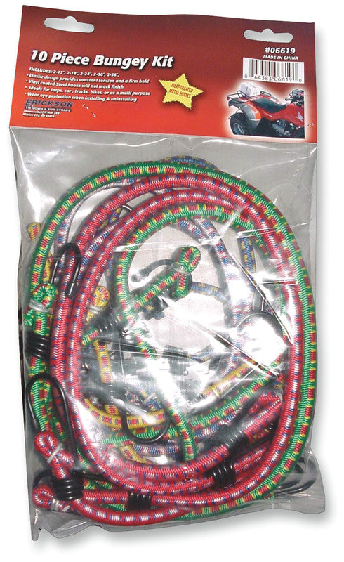 ERICKSON ASSORTED BUNGEY BAG, 10PK 06619