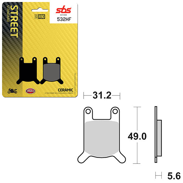 SBS ATV/UTV CERAMIC BRAKE PAD  6190532100