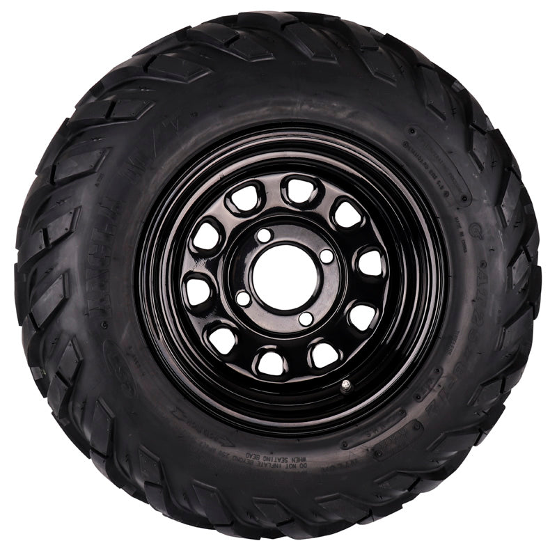 TRAXION BLACK STEEL WHEEL 12X7 4/110 2+5 12HDX11