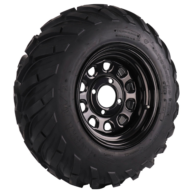 TRAXION BLACK STEEL WHEEL 12X7 4/110 2+5 12HDX11