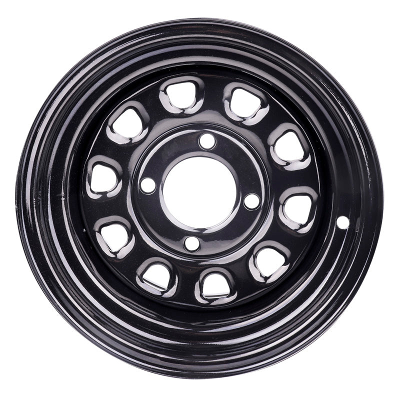 TRAXION BLACK STEEL WHEEL 12X7 4/110 2+5 12HDX11