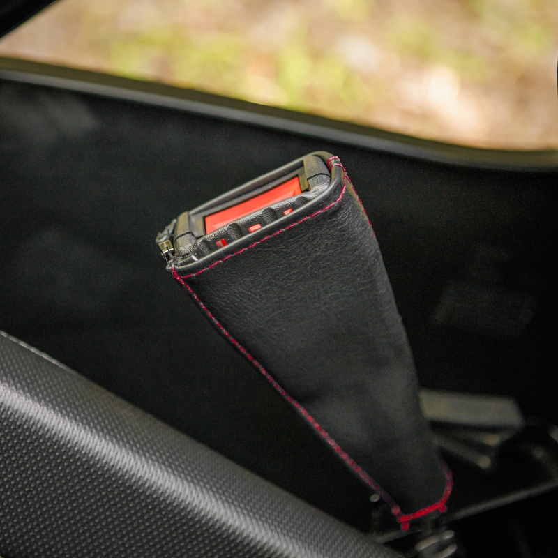 SHOW CHROME SEAT BELT COVERS RED H44-5RED